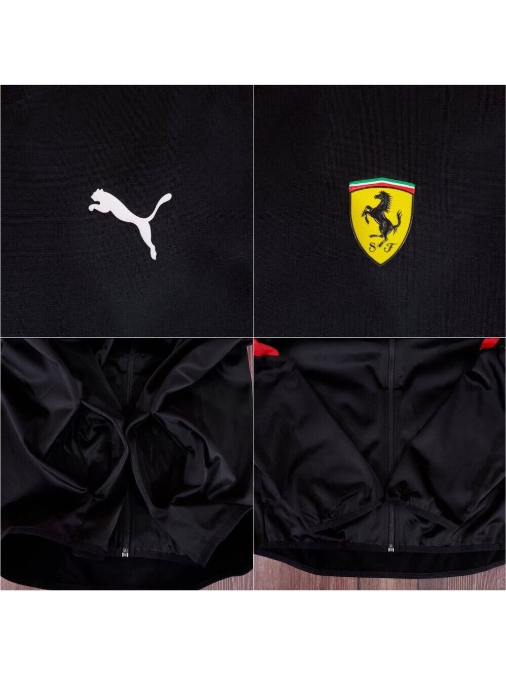 NWT Puma Ferrari Mens Medium SF T7 Track Jacket Full Zip Black Red 576701 02 - Picture 7 of 15
